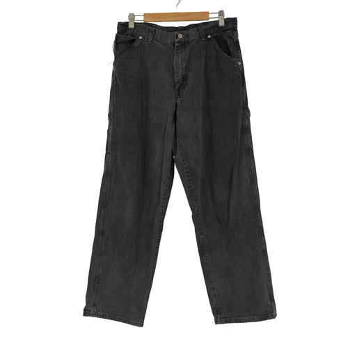 ラングラー Wrangler 80-90S ブラックデニムペインターパンツ メンズ  34/32